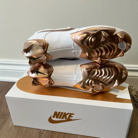 Nike Vapor Edge Dunk KM Football Cleats White Rose Gold  display picture 1